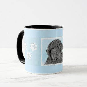 Neufundland Malerei - Niedliche Original Hunde Kun Tasse