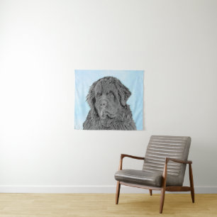 Neufundland Malerei - Niedliche Original Hunde Kun Wandteppich