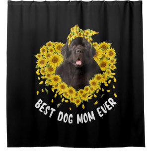 Neufundland Mama liebt Sonnenblumengeschenk Duschvorhang