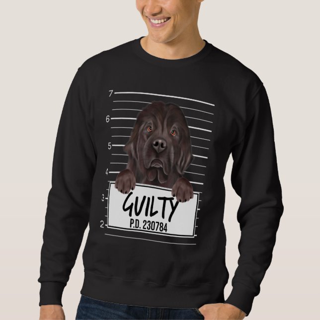Neufundland Mugshot Guilty Dog Sweatshirt (Vorderseite)