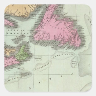 Neufundland Neuschottland und New-Brunswick Quadratischer Aufkleber