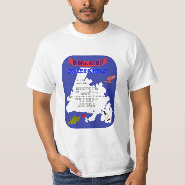 NEUFUNDLAND-SCHREI-ZERTIFIKAT T-Shirt (Vorderseite)
