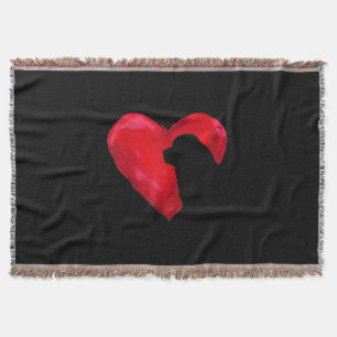 Neufundland Silhouette Valentinstag Decke