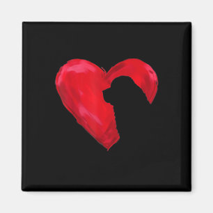 Neufundland Silhouette Valentinstag Magnet