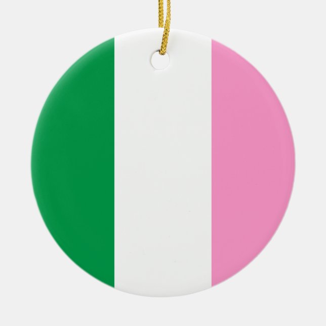 Neufundland-Tricolor-Flagge (Kanada) Keramik Ornament (Vorne)