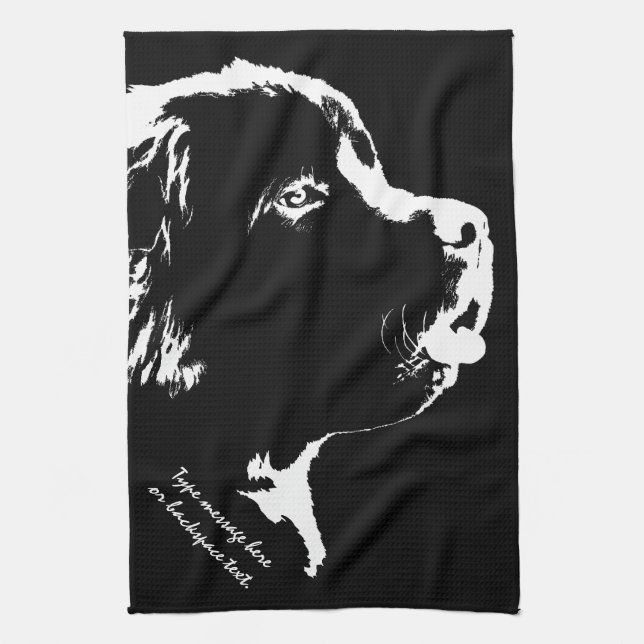 Neufundland-Tuch-personalisiertes Hundetee-Tuch Geschirrtuch (Vertikal)