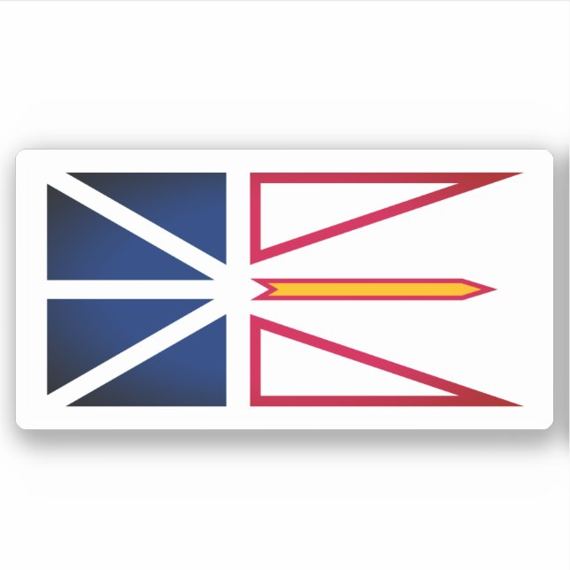 Neufundland und Labrador-Flagge (vertikal) Aufkleber (Vorderseite)