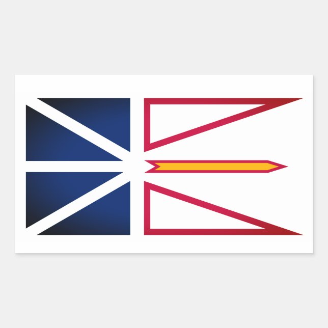 Neufundland und Labrador-Flagge (vertikal) Rechteckiger Aufkleber (Vorderseite)