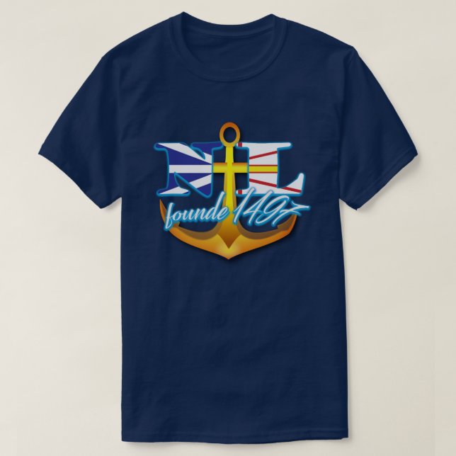 Neufundland und Labrador Initials - Gründungsjahr  T-Shirt (Design vorne)