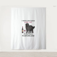 Neufundland und Wein Funny Dog