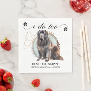 Neufundland Wedding Neapel mit Hunde Foto Serviette