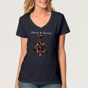 Neufundland Weihnachtsbaum Xmas Dog Lover T-Shirt