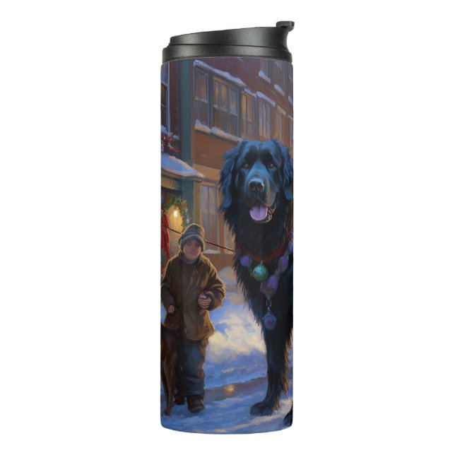 Neufundland Weihnachtsfeiertage Thermosbecher (Nach links gedreht)