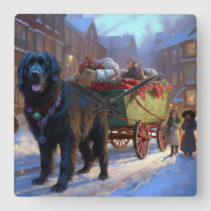 Neufundland Weihnachtsfestzeit Quadratische Wanduhr