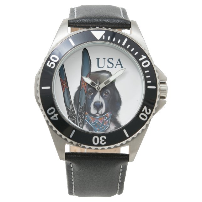 Neufundländer  armbanduhr (Vorderseite)
