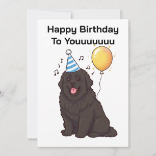 Neufundländer-Hund Alles Gute zum Geburtstag Dirrr Einladung