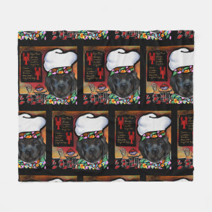 Neufundländer Hund Fleecedecke