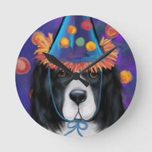 Neufundländer Hund Runde Wanduhr