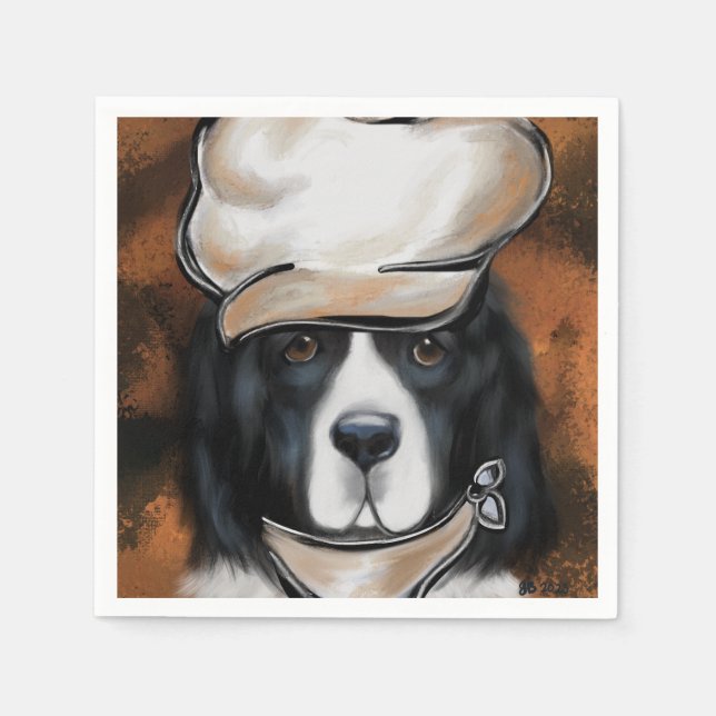 Neufundländer Hund Serviette (Vorderseite)