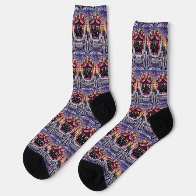 Neufundländer Hund Valentinstag  Socken (Linkes Detail)