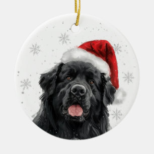 Neufundländer-Hund Weihnachten Personalisiert Keramik Ornament