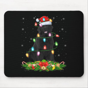 Neufundländer-Hund Weihnachtsbeleuchtung Lustiger  Mousepad