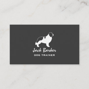 Neufundländer-Hundsilhouette - Landseer Visitenkarte