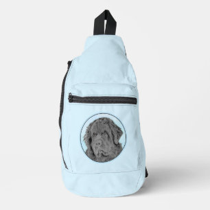 Neufundländer Malerei Schwarzer Süßer Originaler H Crossbody Bag