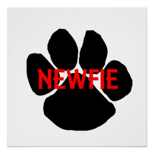 Neufundländer-Name Pfote Poster