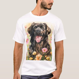 Neufundländer-Wasserfarben-Männer-T-Shirt T-Shirt