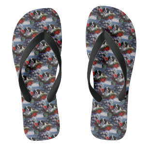 Neufundländer Weihnachtsfest Flip Flops