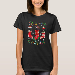 Neufundländer-Weihnachtsstrümpfe Xmas Hund T-Shirt