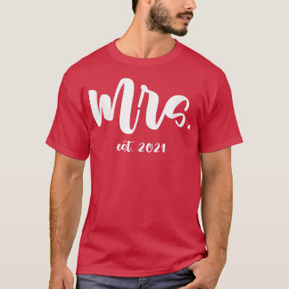 Neugeborene Ehe Honeymoon Bride Groom Couple T-Shirt