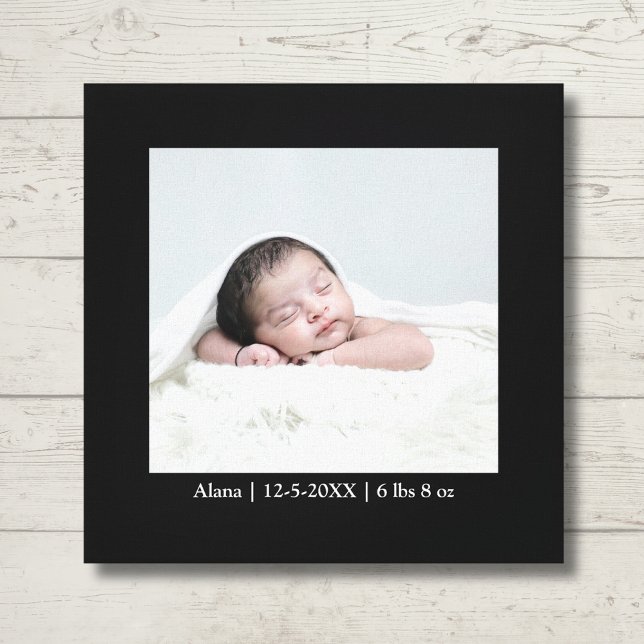 Neugeborene | Ein Foto | Custom Leinwanddruck (Customize this Canva with your newborn photo to bring joy to your heart. Order today!)