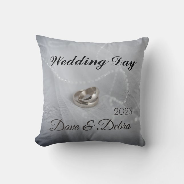 Neugeborene Hochzeitstag Kissen (Vorderseite)