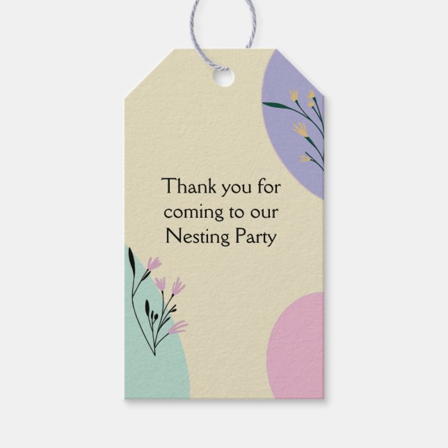 Neugeborene Party Eltern werden Geschenkanhänger (Vorderseite)