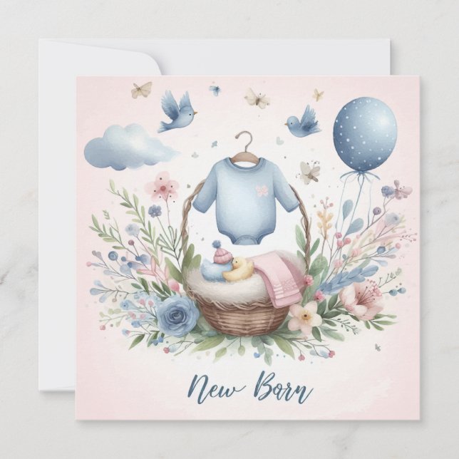 Neugeborenes Karte (Vorderseite)