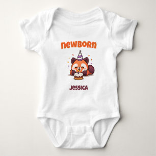 Neugeborenes Rotes Panda Baby Strampler