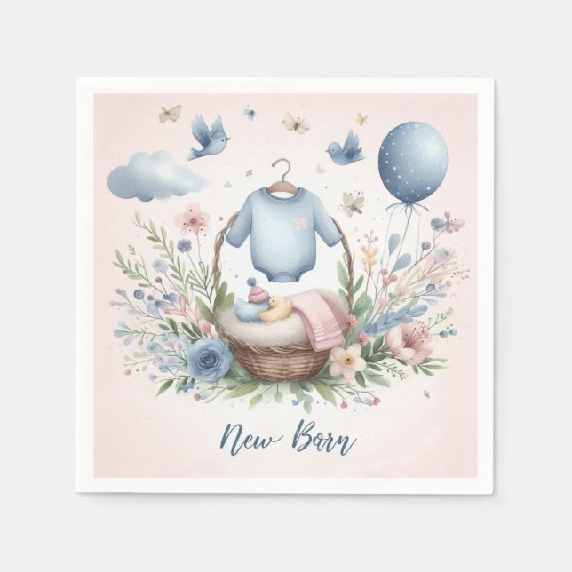 Neugeborenes Serviette (Vorderseite)