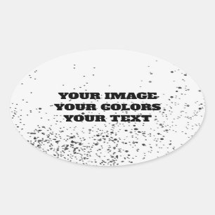 Neugestaltung aus Scratch und eigene Kreation Ovaler Aufkleber