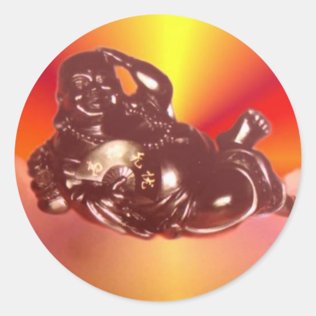 Neugestaltung des Buddha-Sticker Runder Aufkleber (Vorderseite)