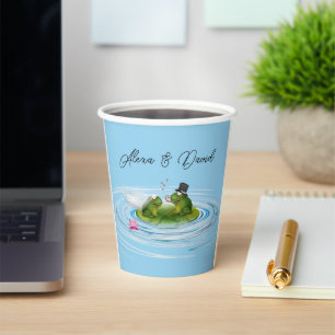 Neugezogene Frösche auf Lily Pad Pappbecher