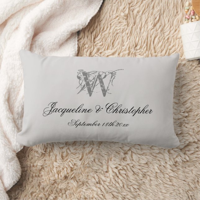 Neugezogenes Geschenk Monogram Name Chic Script Ke Lendenkissen (Decke)