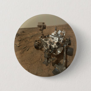 Neugier auf der Oberfläche der Mars. Button
