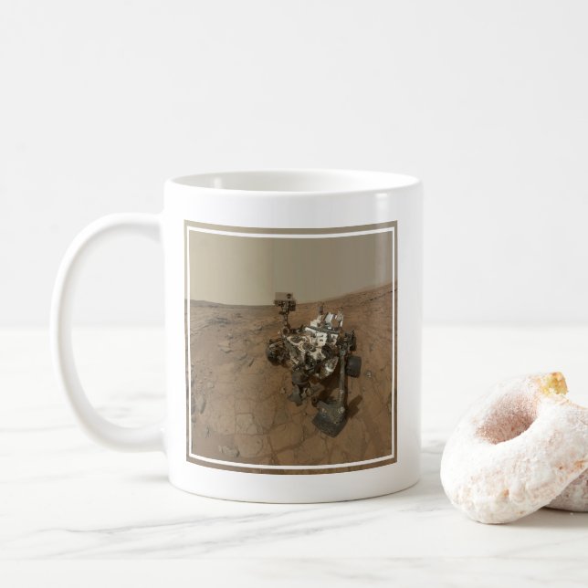 Neugier auf der Oberfläche der Mars. Kaffeetasse (Mit Donut)