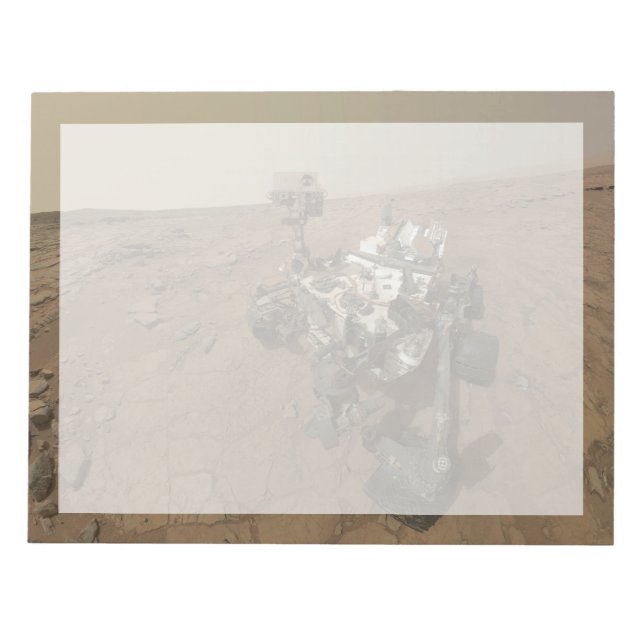 Neugier auf der Oberfläche der Mars. Notizblock (Vorderseite)