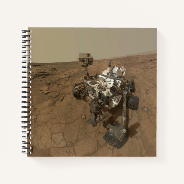 Neugier auf der Oberfläche der Mars. Notizbuch (Vorderseite)