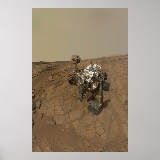 Neugier auf der Oberfläche der Mars. Poster (Vorne)