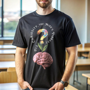 Neugier blüht: Blume des Gehirns T-Shirt