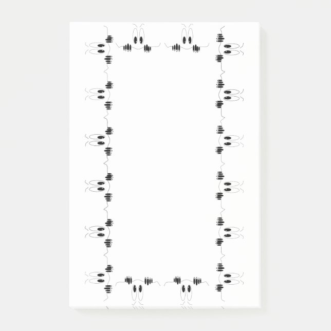 Neugier Eyes Happy Smile Funny Post-it Klebezettel (Vorderseite)